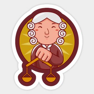 Judge Man Sticker